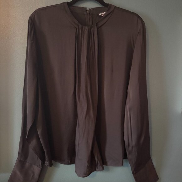 ✨J.Crew Satin Drape Top - size 16 ✨ -0067 - Picture 5 of 6